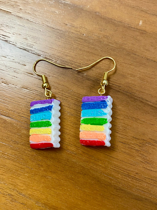 Rainbow Cake Earrings