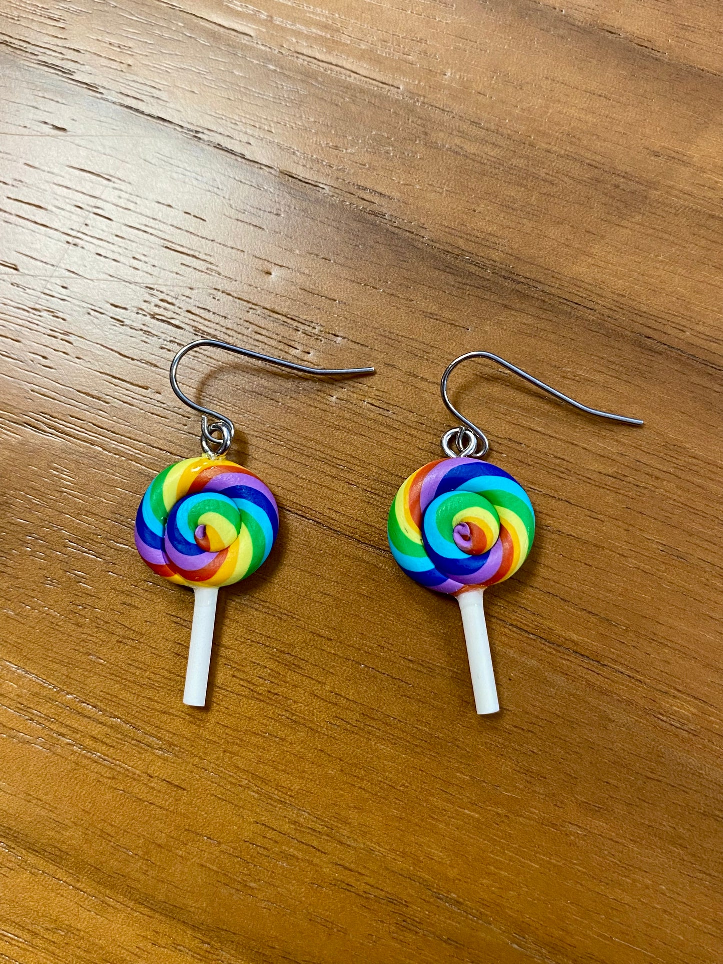 Rainbow Lollipop Earrings