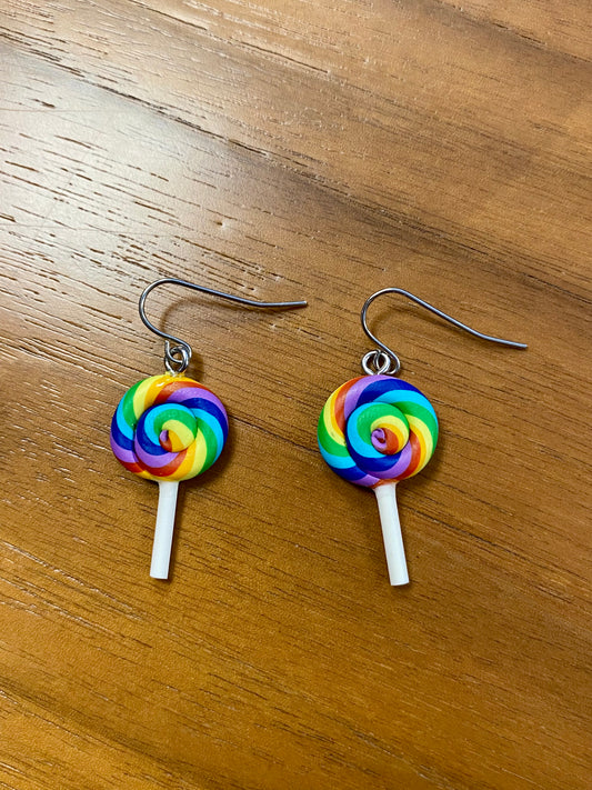 Rainbow Lollipop Earrings