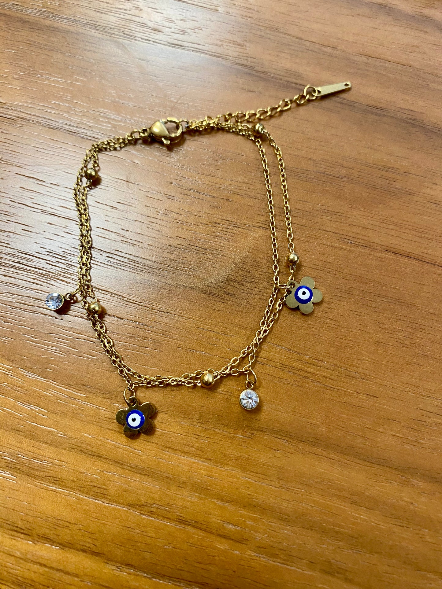 Evil Eye Charm Bracelet | Stainless Steel 18K Gold Plated