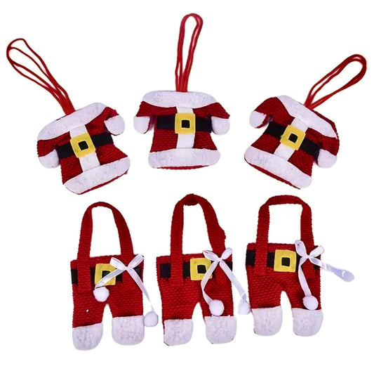 Santa Top & Pants Pair of Cutlery Holders