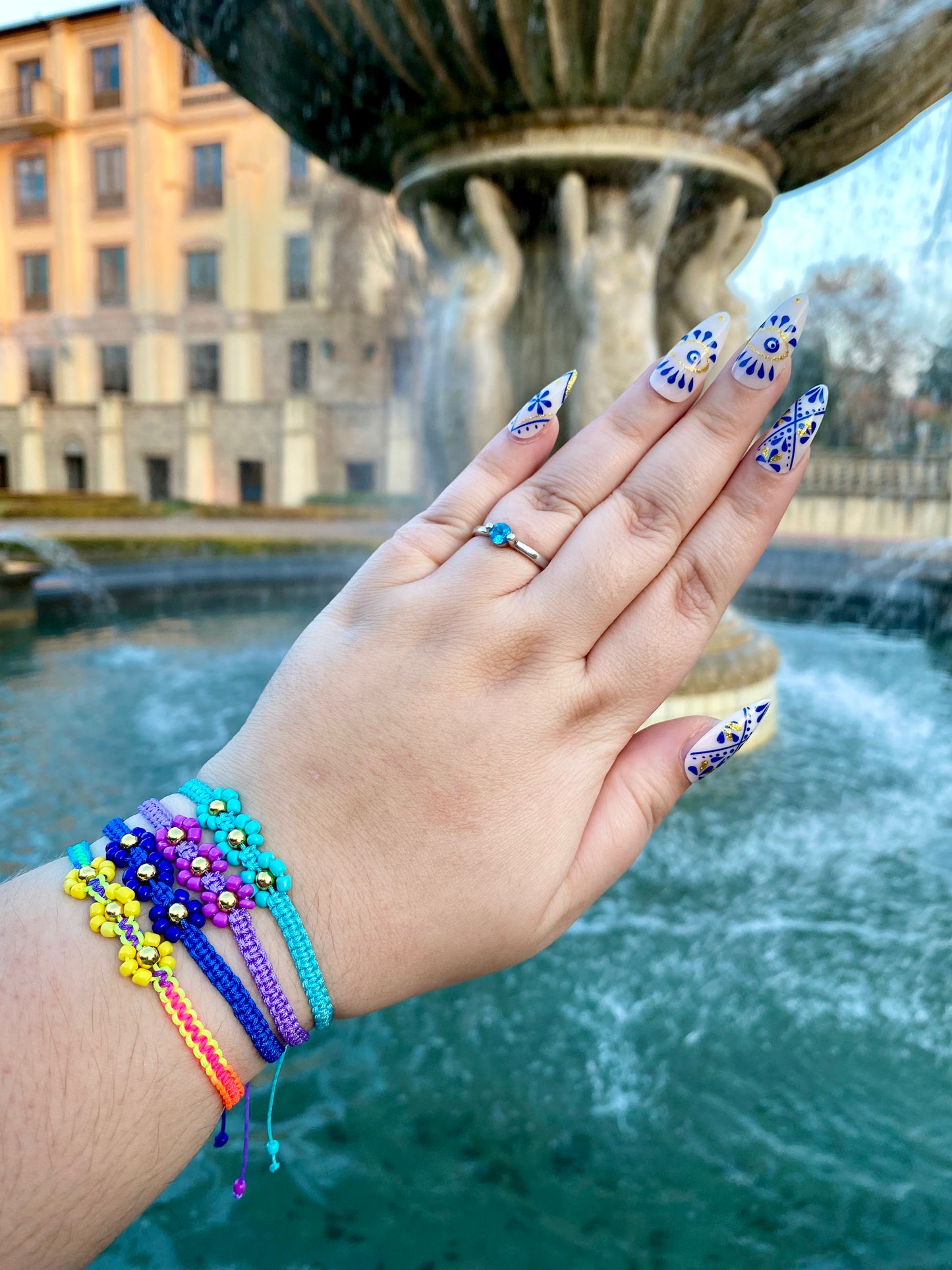 Flower Beaded Signature Woven Bracelets