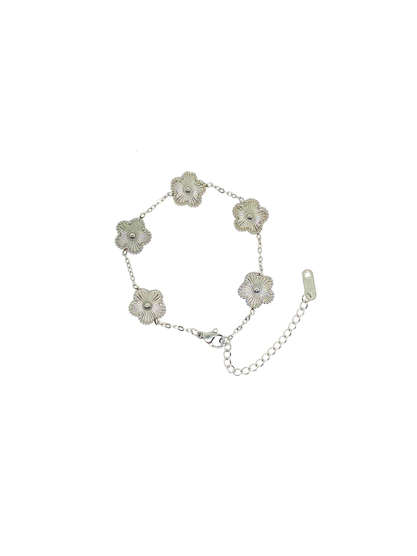 Silver Clover Bracelet | Stainless Steel