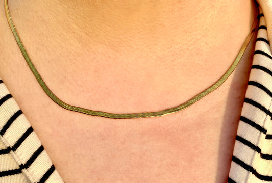 Snake Chain Necklace | Stainless Steel 18K Gold Plated