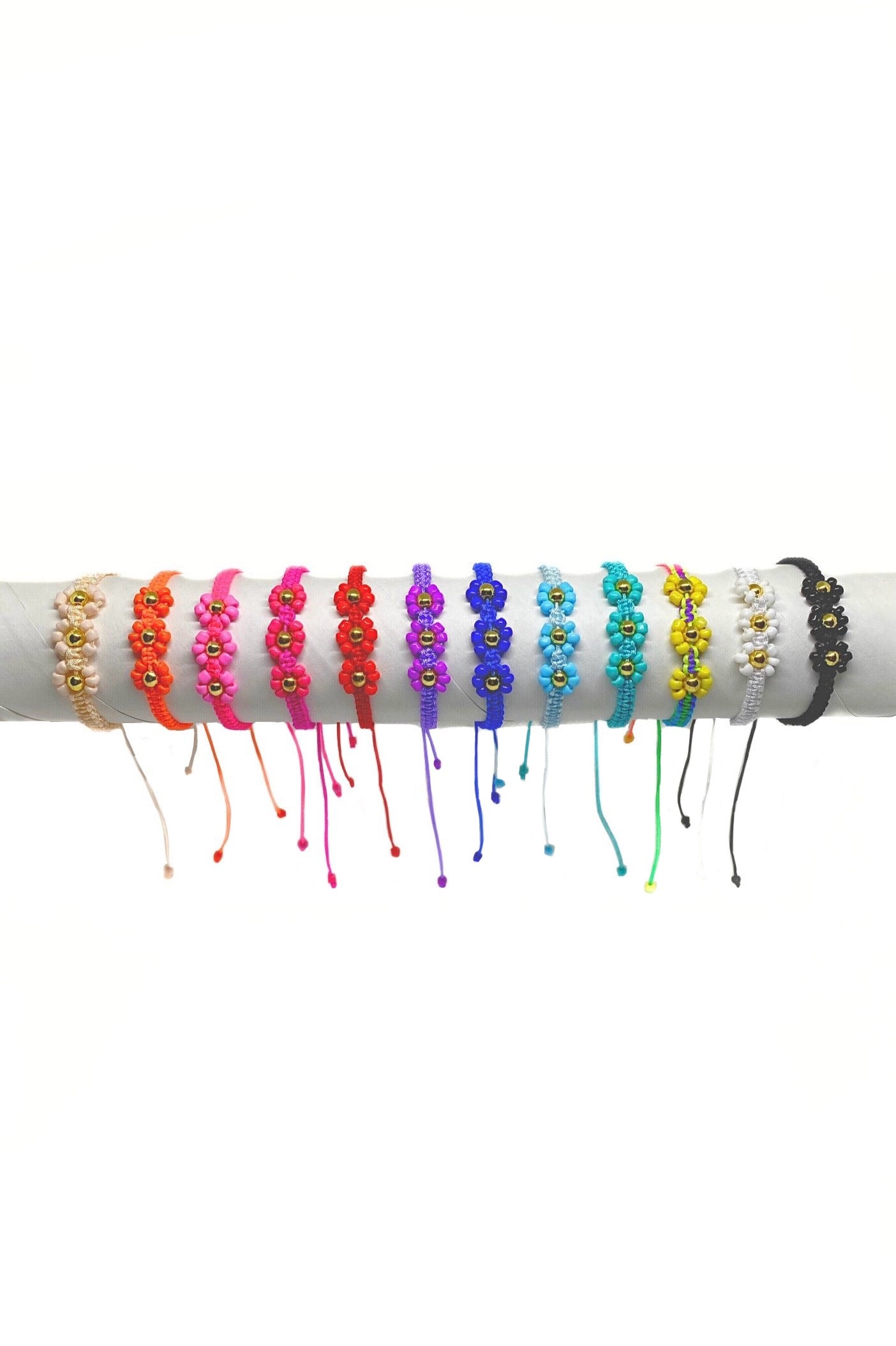 Flower Beaded Signature Woven Bracelets